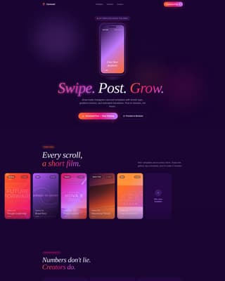 Carousel - Electric Instagram Landing Page Template