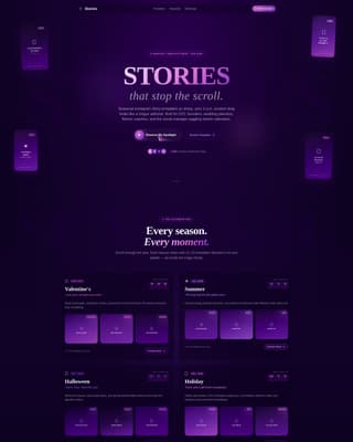 Stories - Electric Instagram Landing Page Template