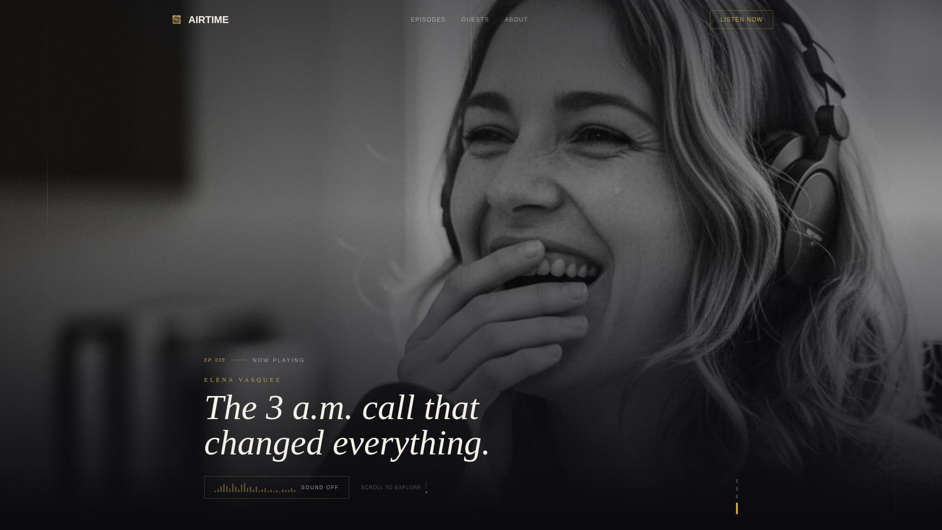 Airtime - Compelling Talkpodcast Landing Page Template