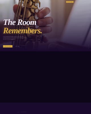 Groove - Immersive Jazz Landing Page Template