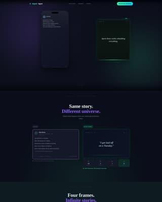 Signal - Cinematic LinkedIn Landing Page Template