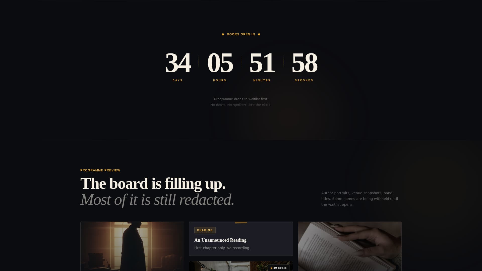 Folio - Cinematic Literary Landing Page Template