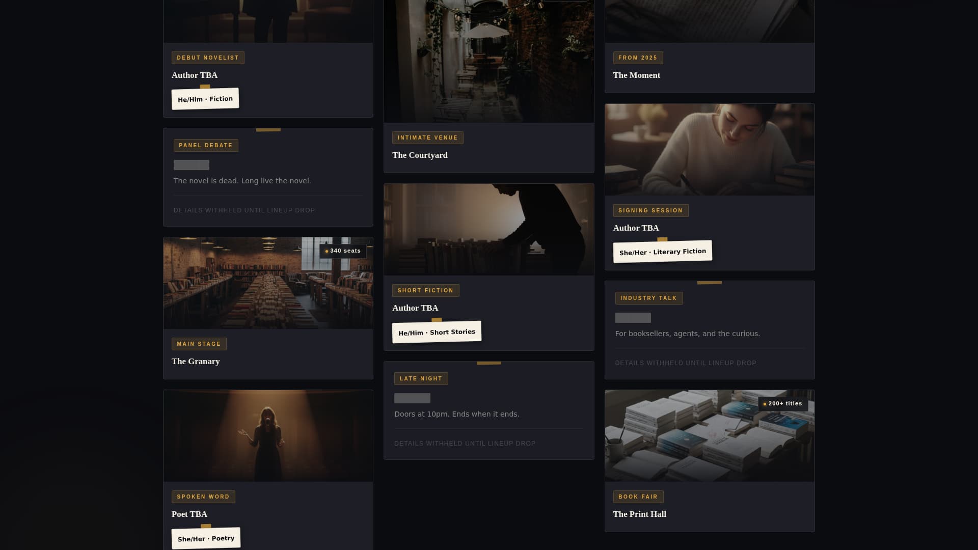 Folio - Cinematic Literary Landing Page Template