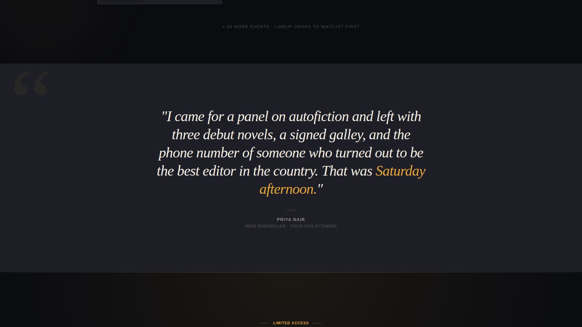 Folio - Cinematic Literary Landing Page Template