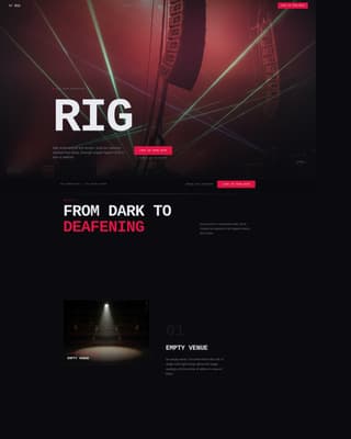 Rig - Electrifying Soundrental Landing Page Template