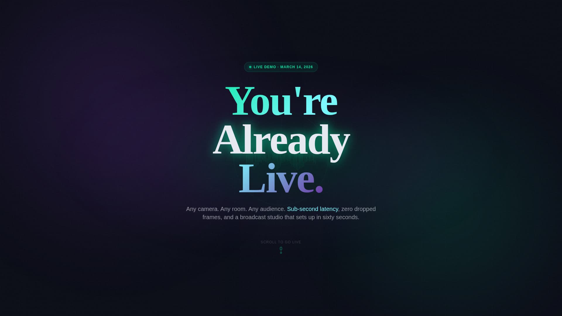 Stream - Immersive Broadcasting Landing Page Template