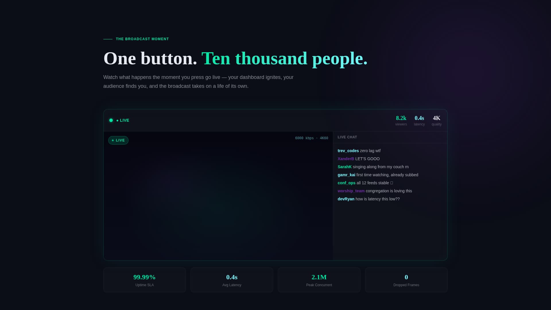 Stream - Immersive Broadcasting Landing Page Template