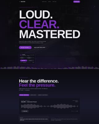 Master - Electrifying Mastering Landing Page Template