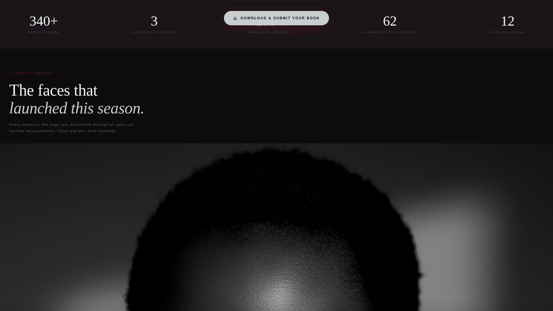 Folio - Iconic Modelmanagement Landing Page Template