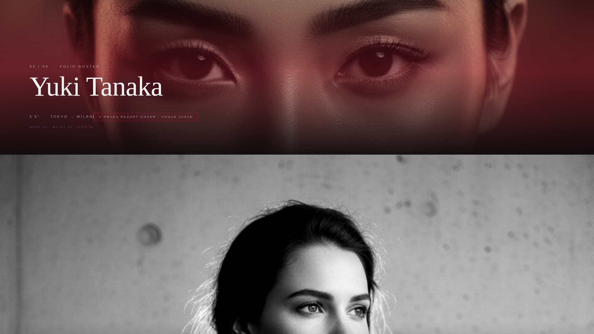 Folio - Iconic Modelmanagement Landing Page Template