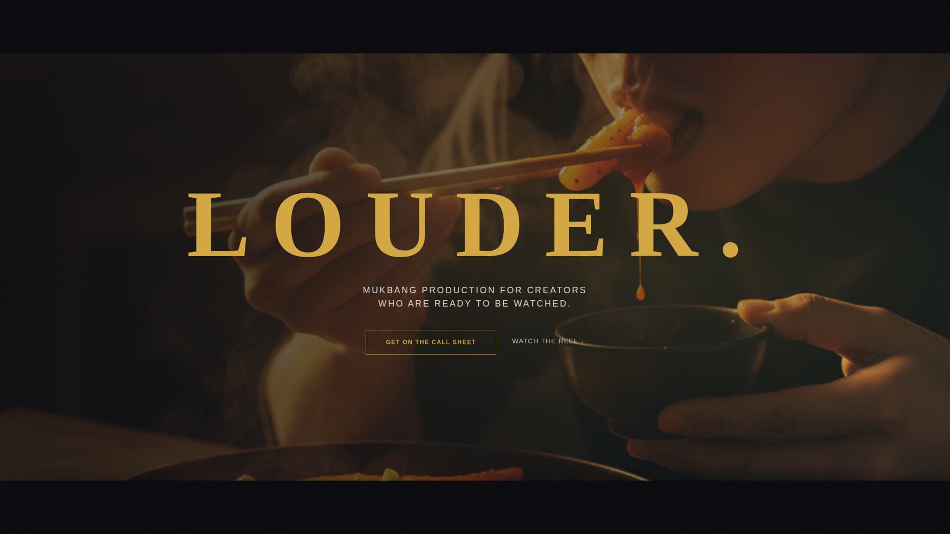 Feast - Cinematic Mukbang Landing Page Template