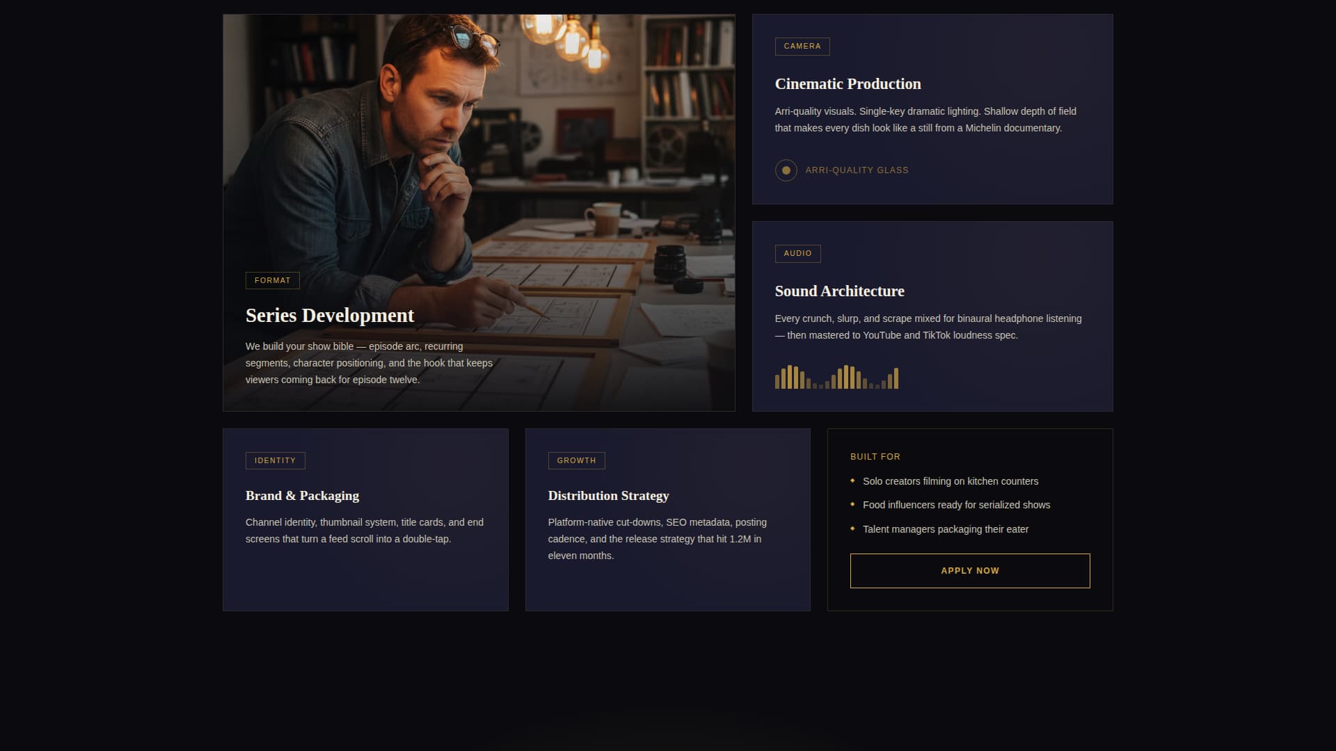 Feast - Cinematic Mukbang Landing Page Template