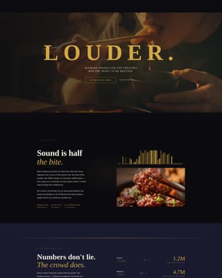 Feast - Cinematic Mukbang Landing Page Template