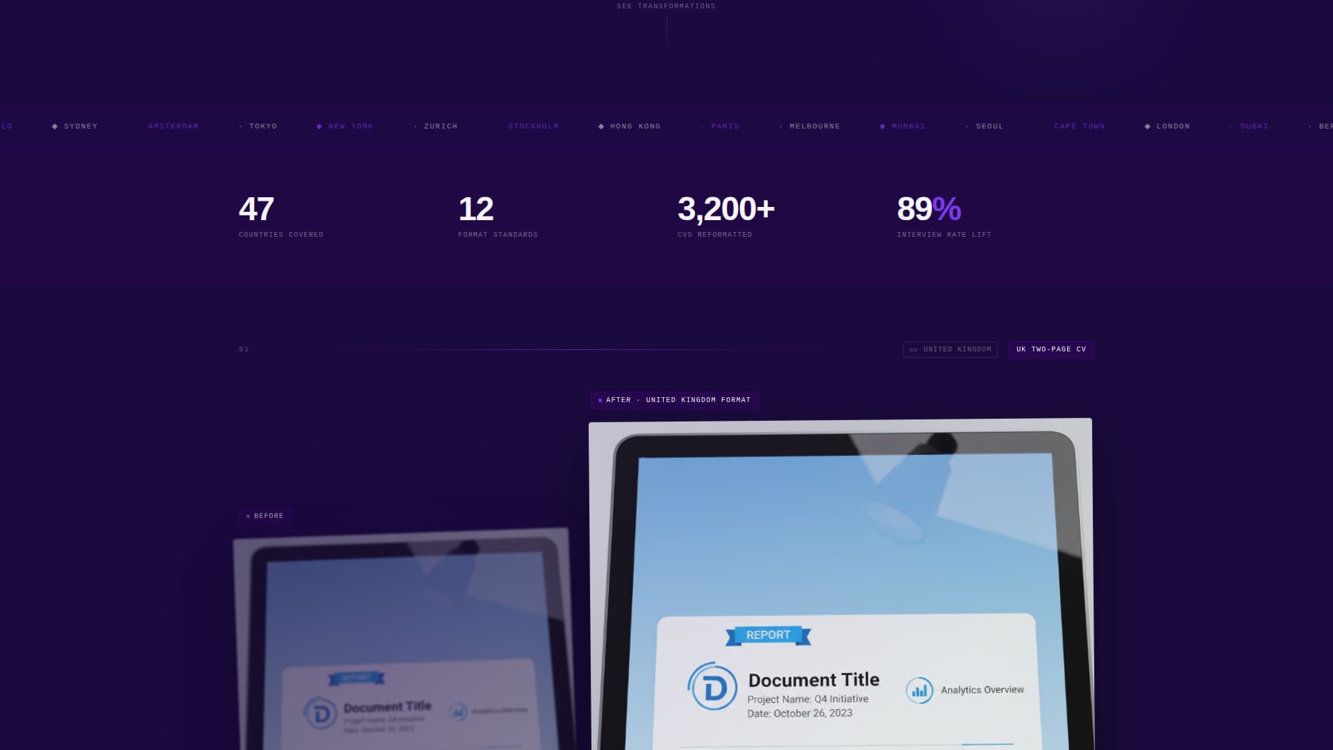 Passport - Elite Internationalcareer Landing Page Template