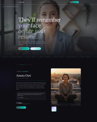 Passport - Cinematic Resume Landing Page Template