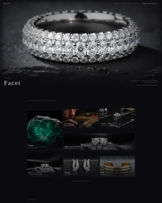 Facet - Bespoke Jeweler Landing Page Template