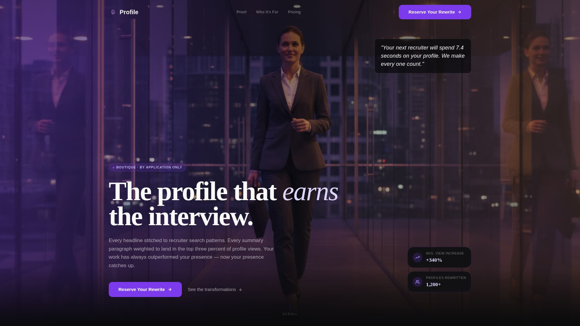 Profile - Elite LinkedIn Landing Page Template