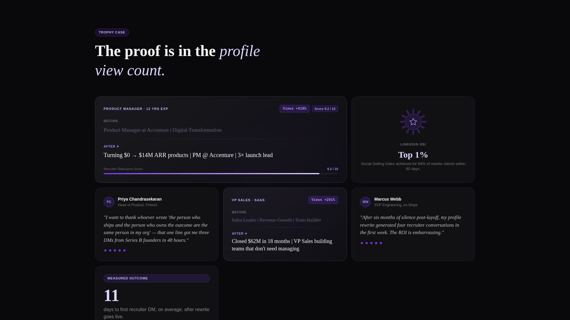 Profile - Elite LinkedIn Landing Page Template