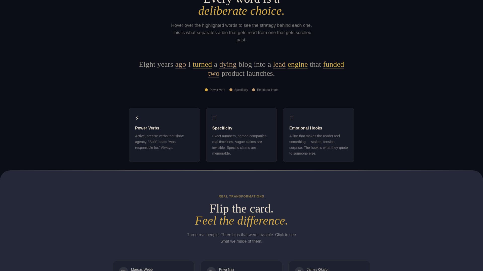 Impress - Magnetic Bio Landing Page Template