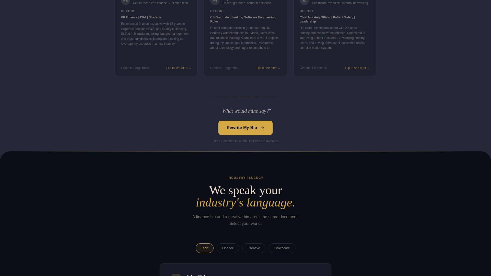 Impress - Magnetic Bio Landing Page Template