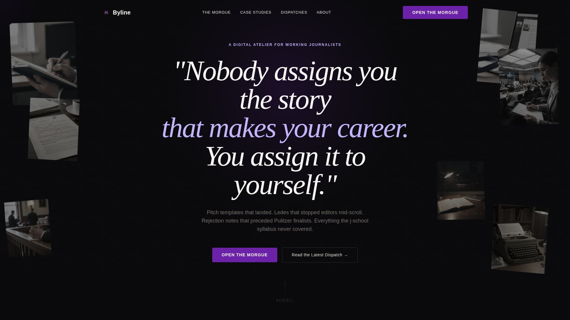 Byline - Compelling Journalist Landing Page Template
