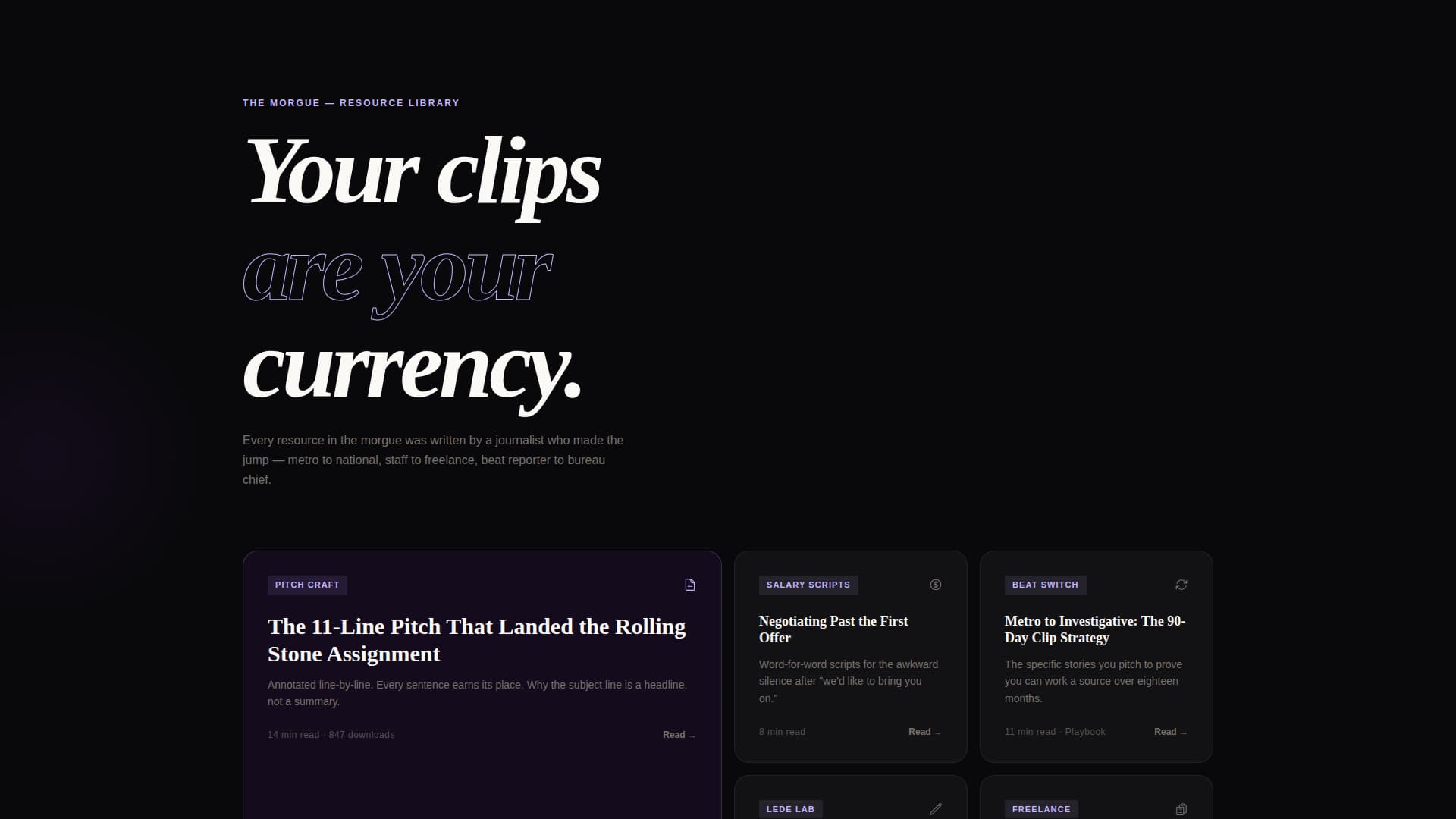 Byline - Compelling Journalist Landing Page Template