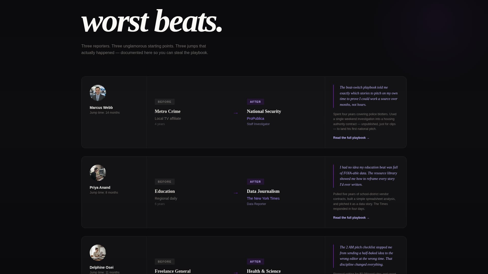 Byline - Compelling Journalist Landing Page Template