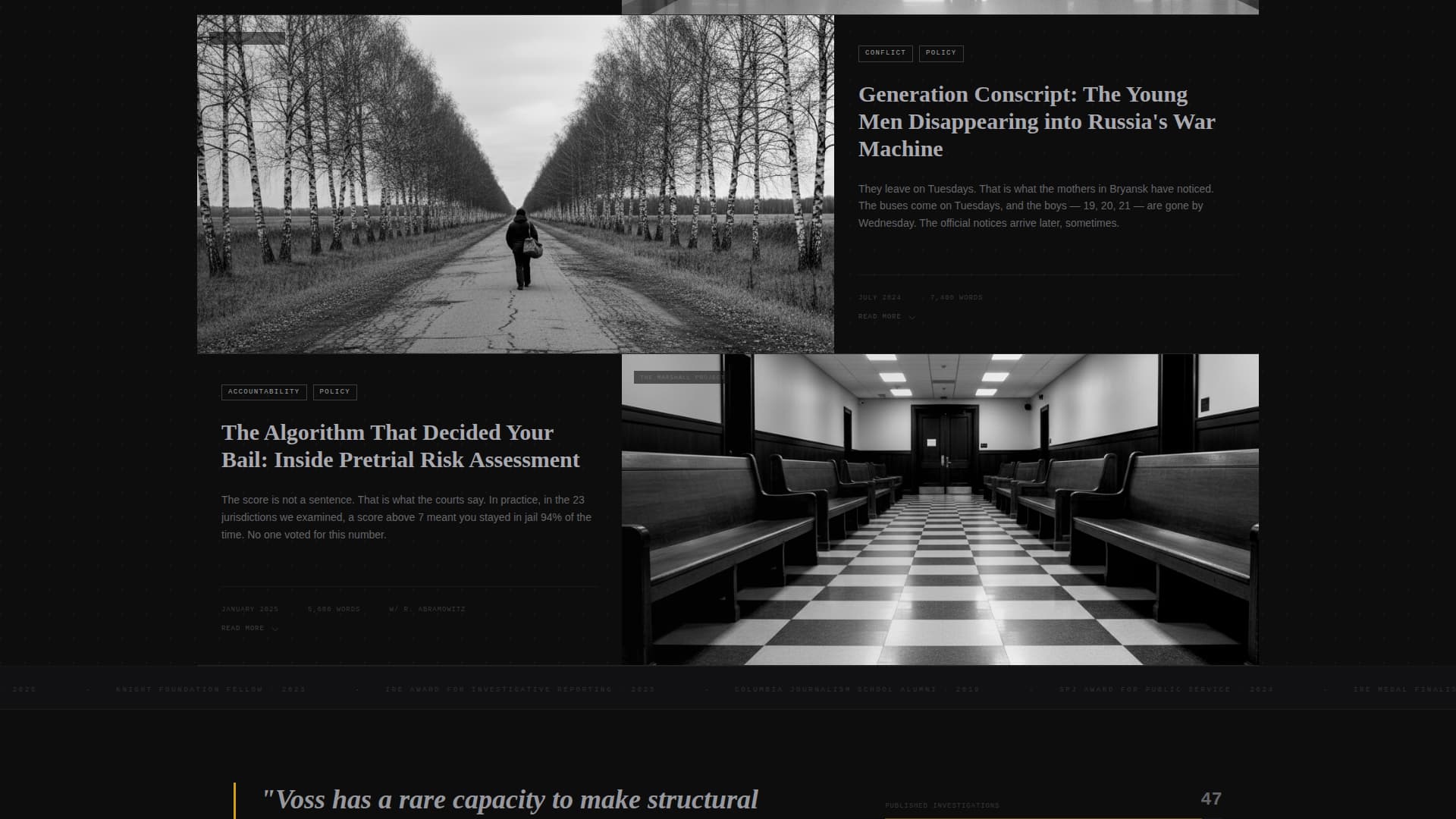 Journalist - Performancedriven Dark Landing Page Template