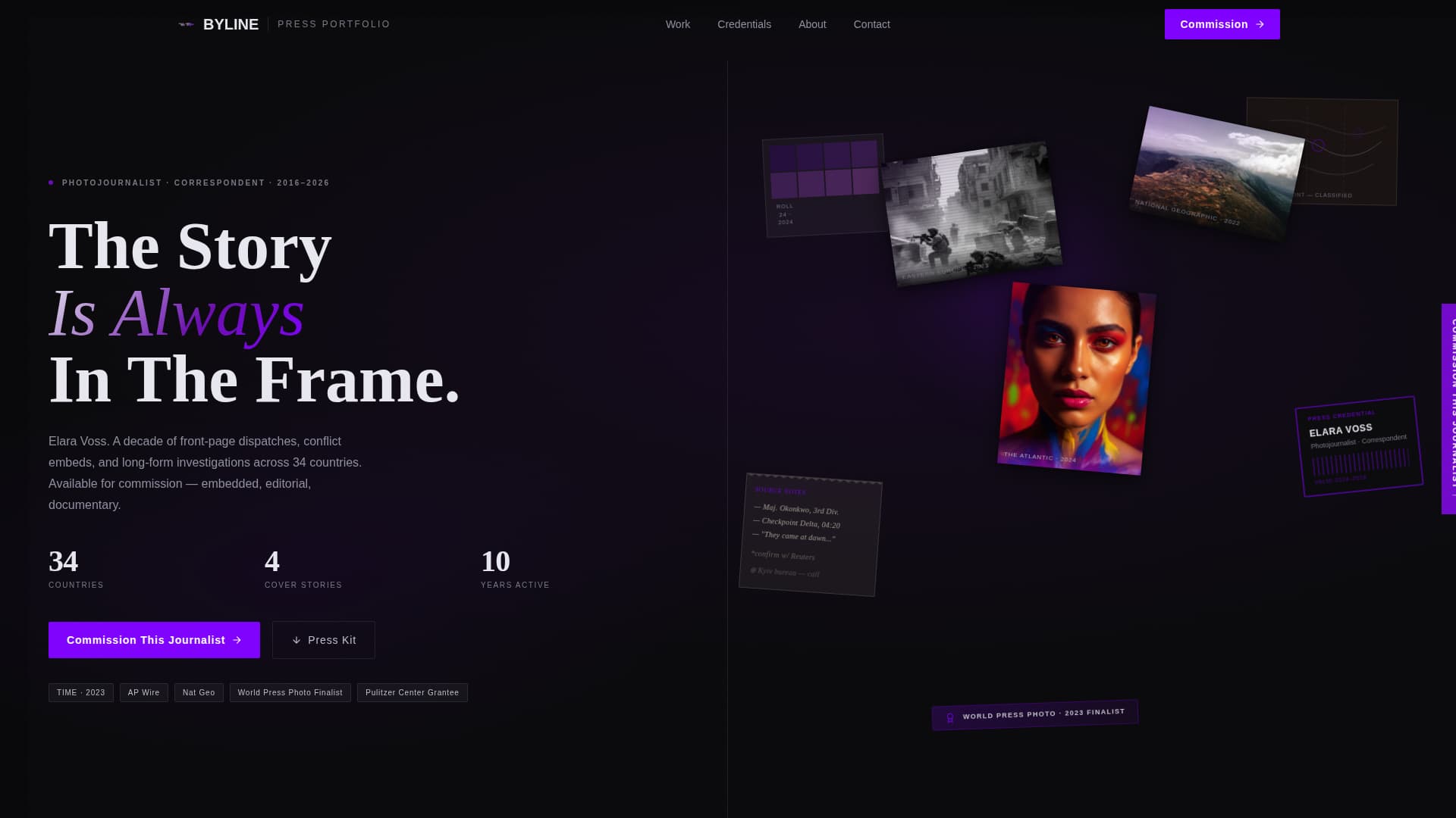 Journalist Portfolio Careers Website Template