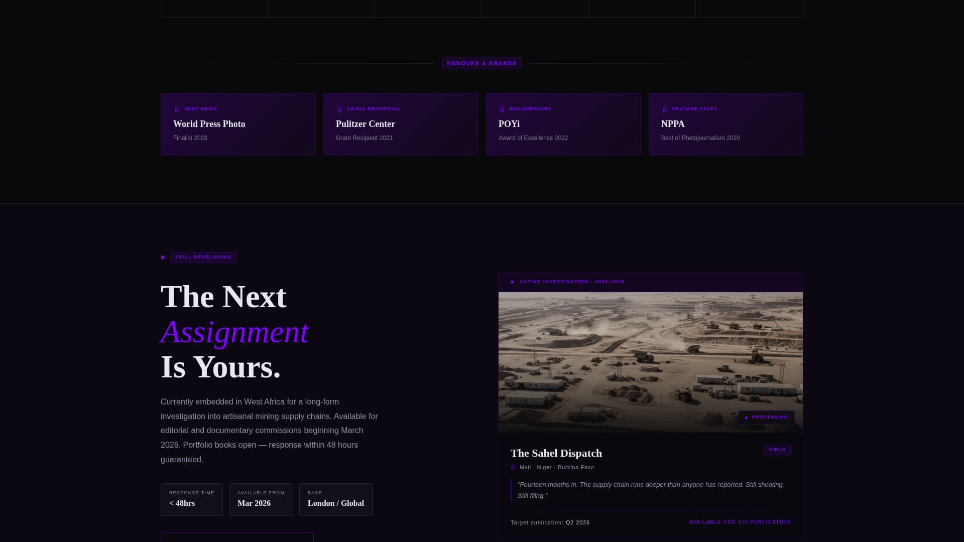 Journalist Portfolio Careers Website Template