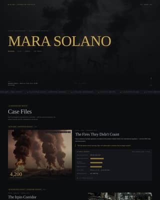 Journalist Portfolio Blog Website Template