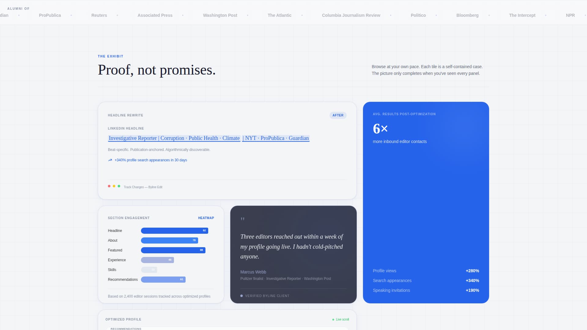 Byline - Powerful Journalist Landing Page Template
