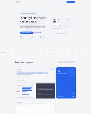 Byline - Powerful Journalist Landing Page Template