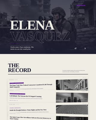 Journalist - Modern Minimalist Landing Page Template