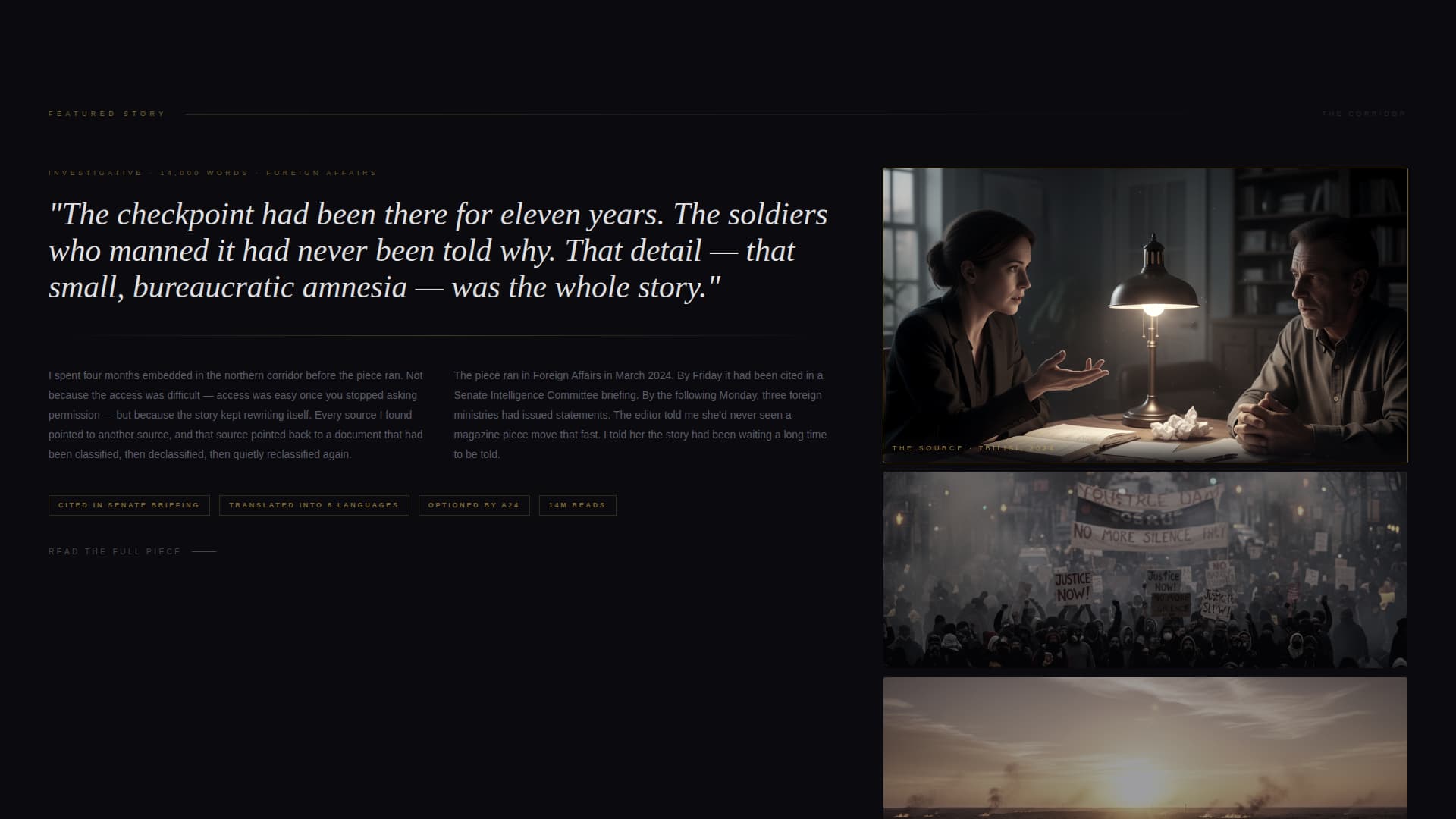 Byline - Immersive Journalist Landing Page Template