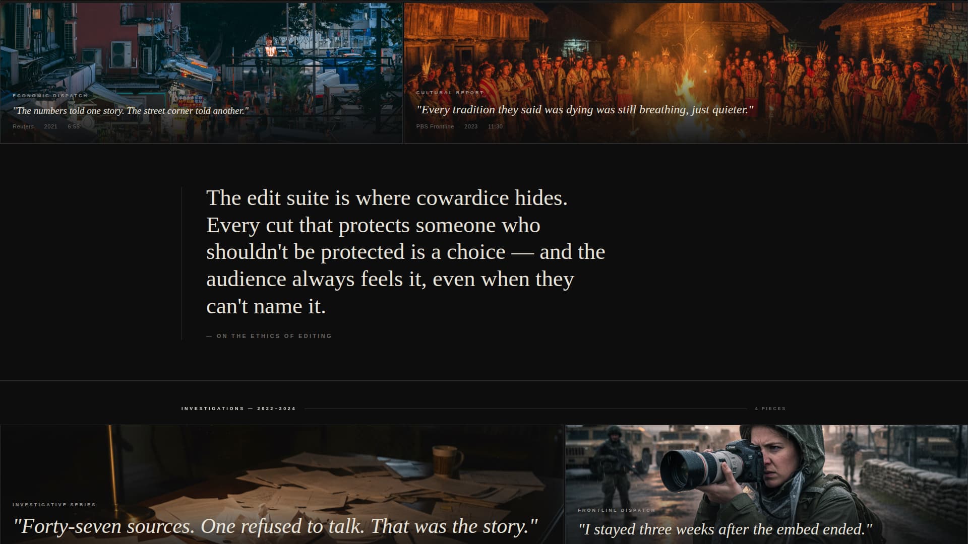 Journalist Portfolio Directory Website Template