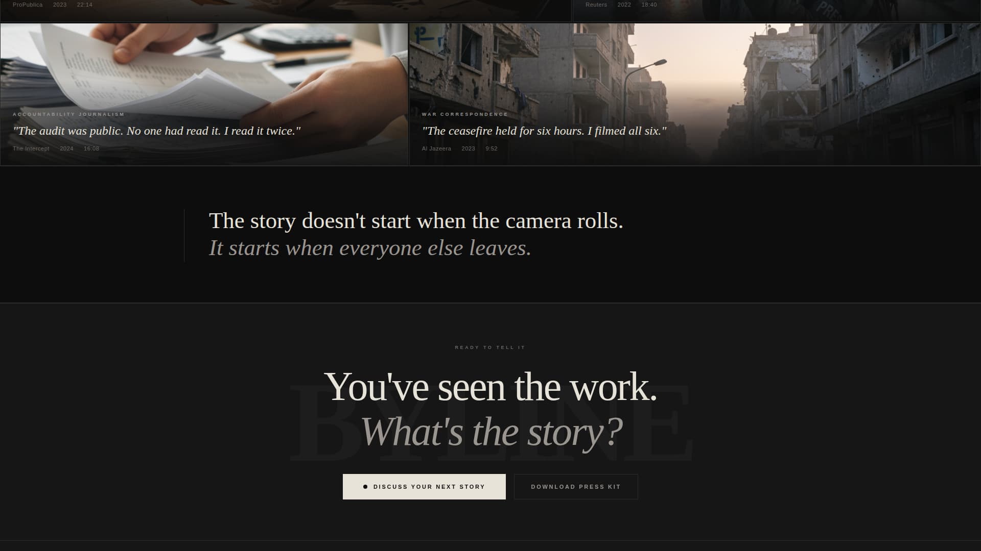 Journalist Portfolio Directory Website Template