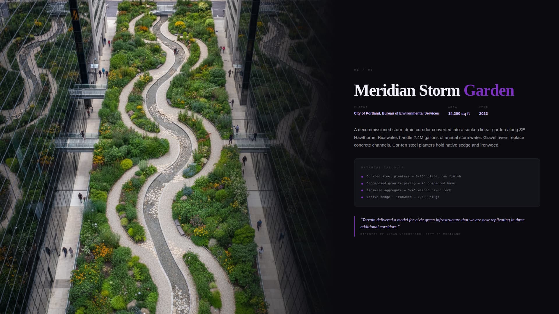 Terrain - Cinematic Landscapearchitect Landing Page Template