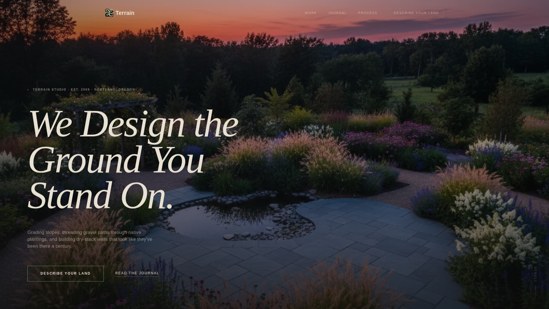 Terrain - Immersive Landscape Landing Page Template