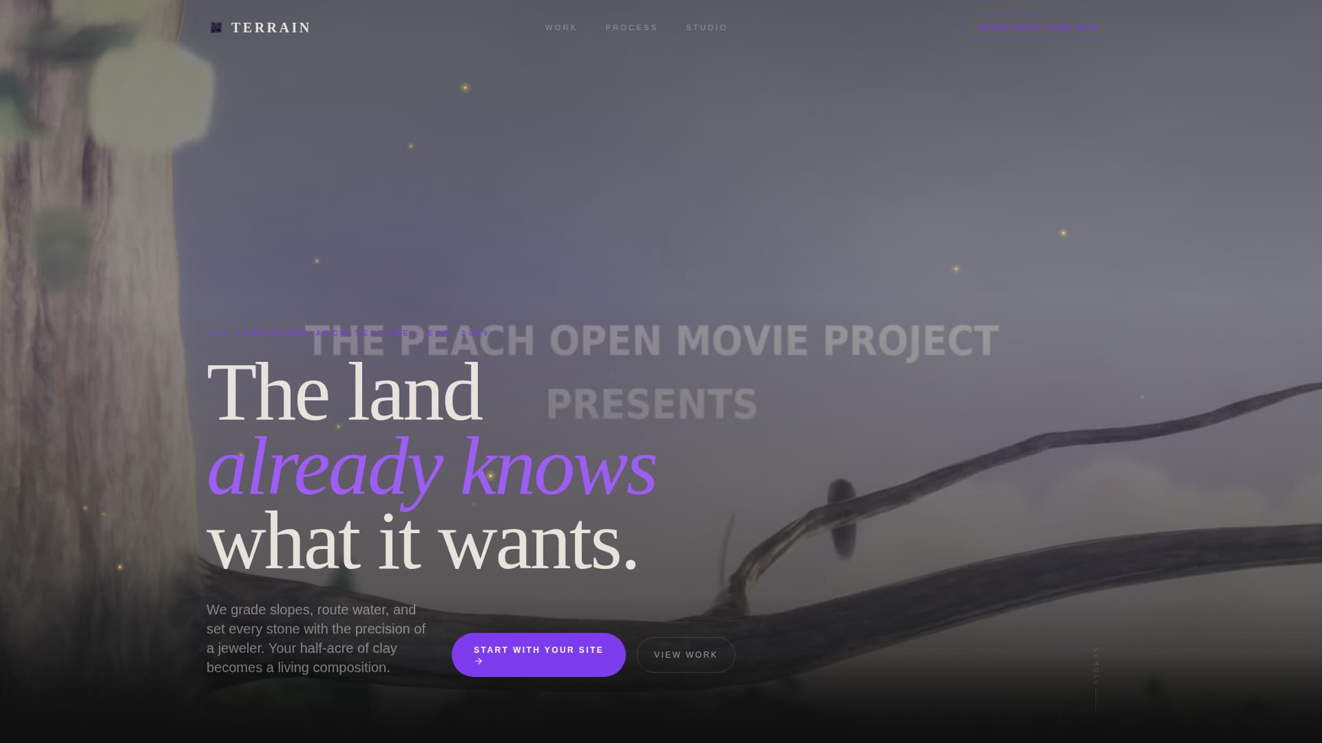 Terrain - Immersive Landscaping Landing Page Template