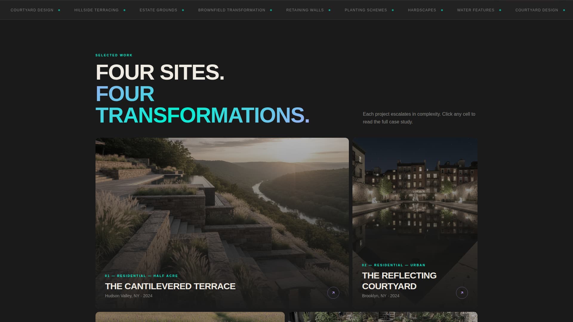 Landscape Designer Portfolio Booking Website Template