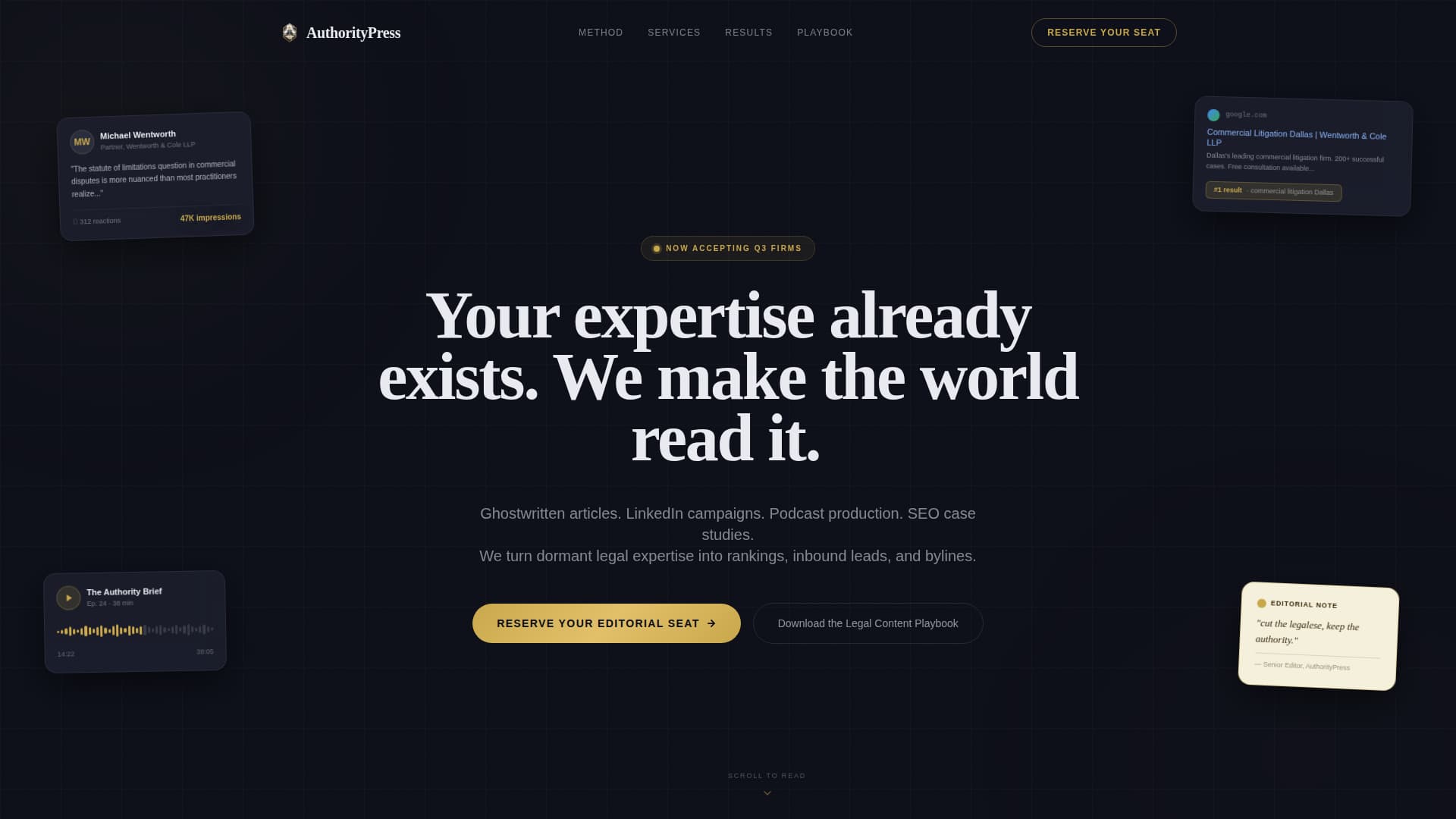Authoritypress - Elite Legal Marketing Landing Page Template