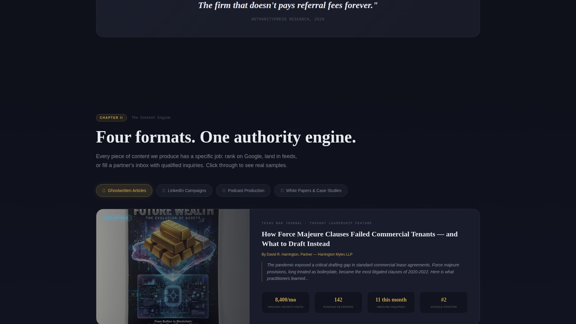 Authoritypress - Elite Legal Marketing Landing Page Template
