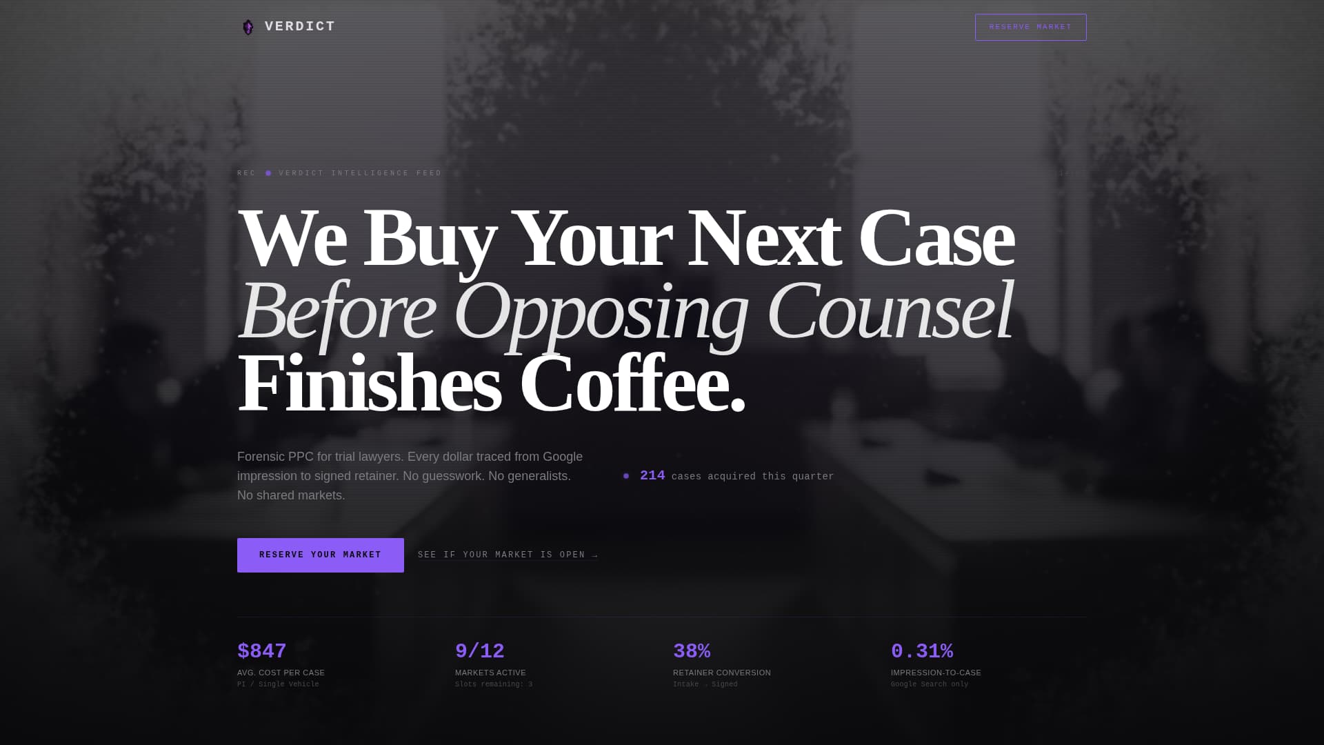 Verdict - Highconverting Legal PPC Landing Page Template