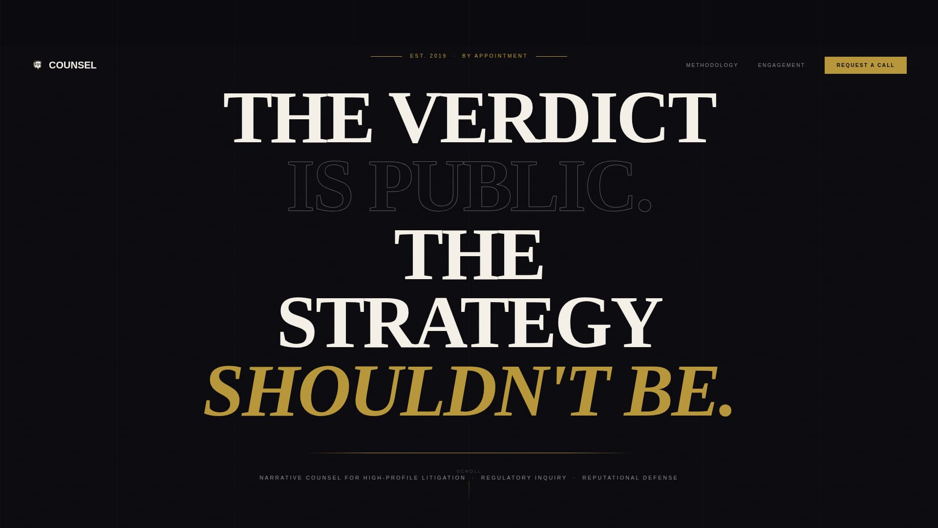 Counsel - Authoritative Legal PR Landing Page Template