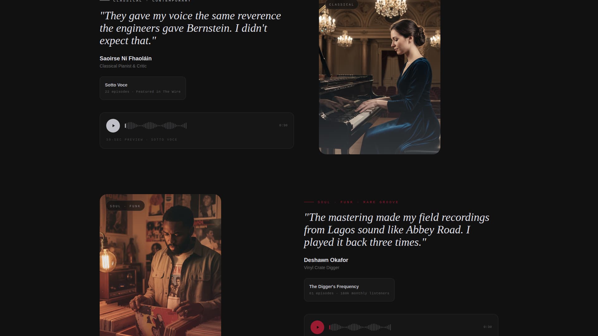 Airwave - Immersive Musicpodcast Landing Page Template