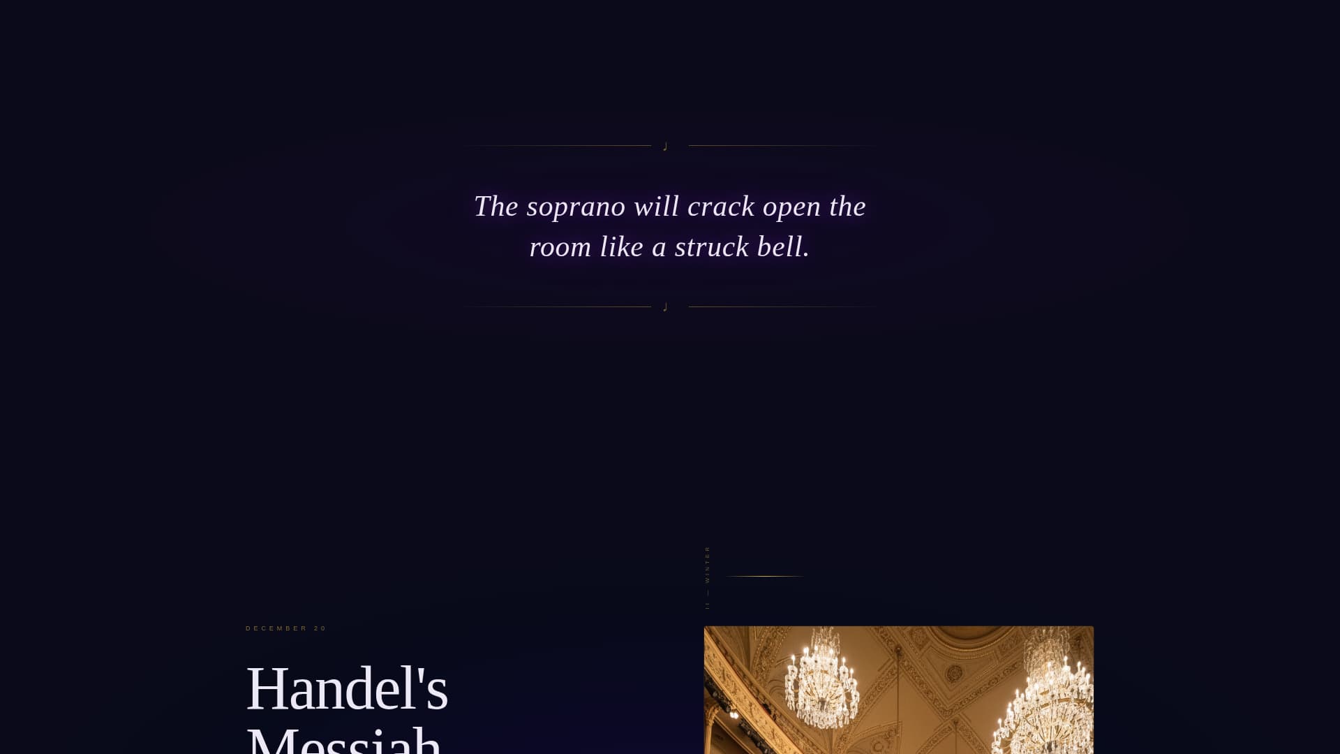 Overture - Electrifying Opera Landing Page Template