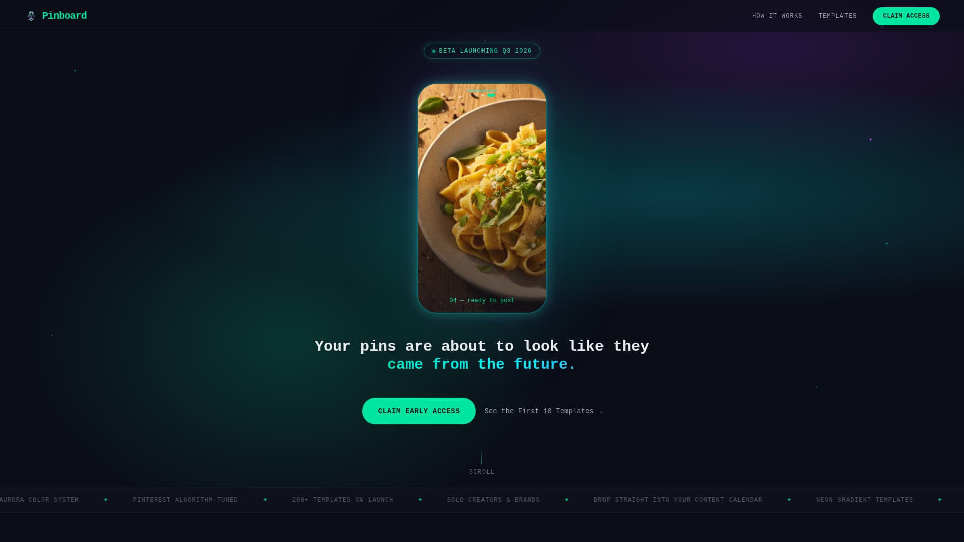 Pinboard - Scrollstopping Pinterest Landing Page Template
