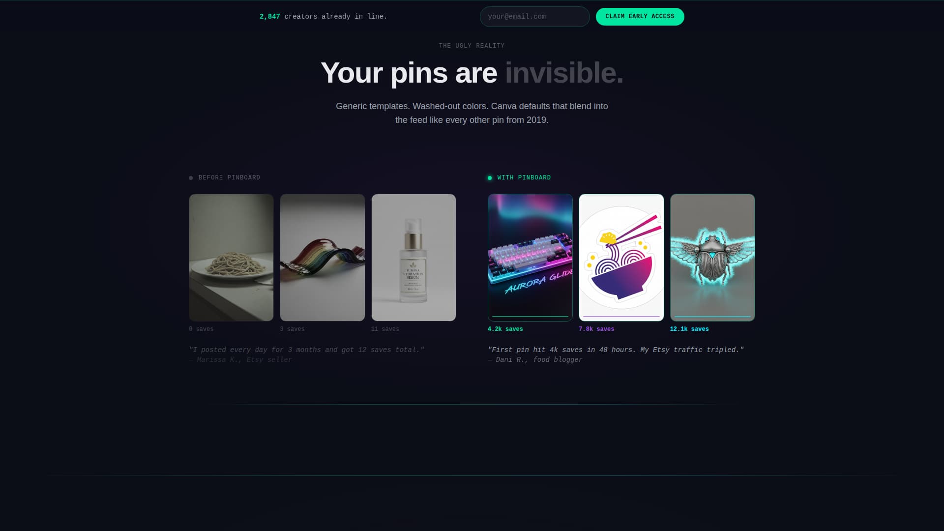 Pinboard - Scrollstopping Pinterest Landing Page Template