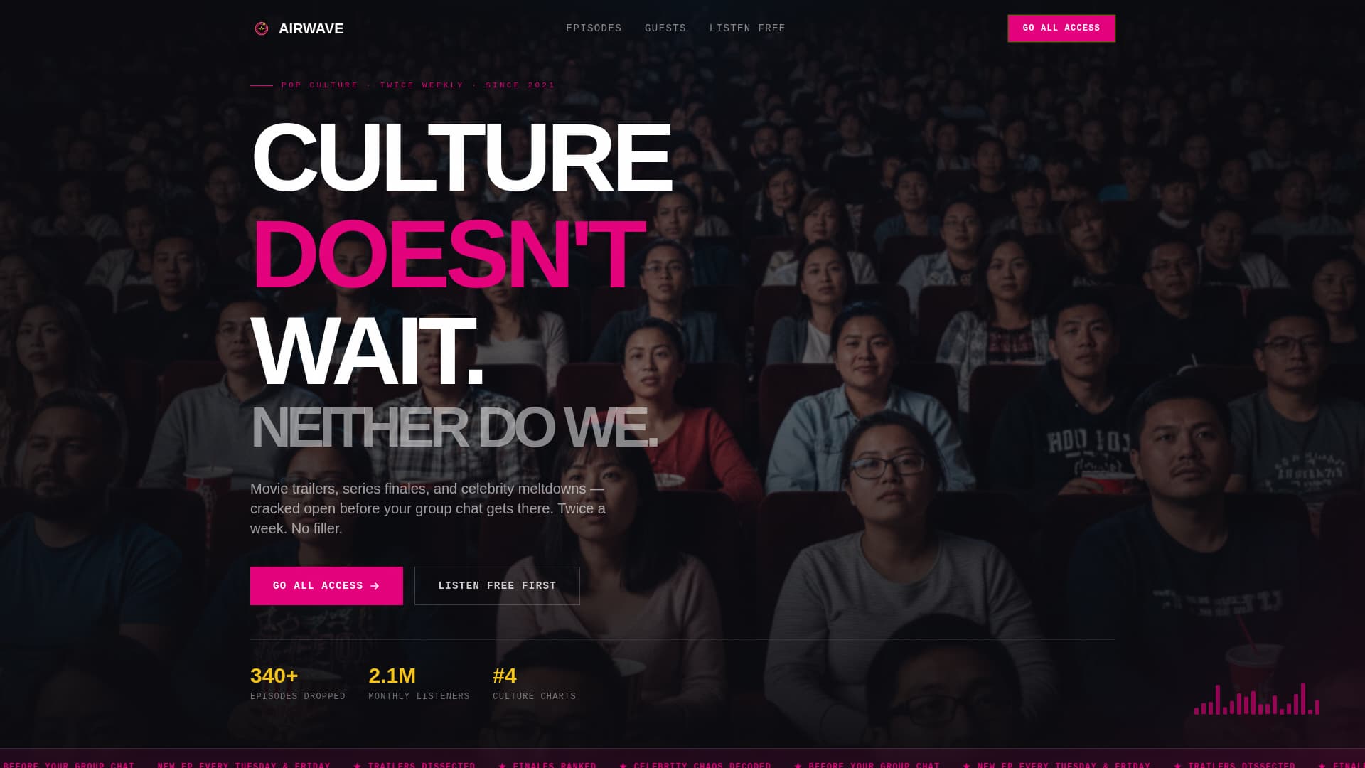 Airwave - Electrifying Podcast Landing Page Template